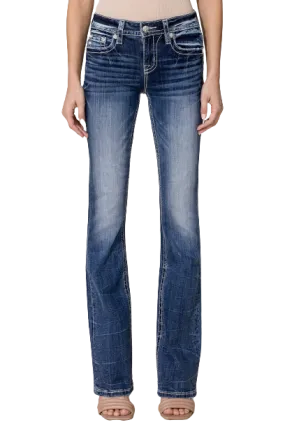 Miss Me Women's Lovely Cross Bootcut Jean