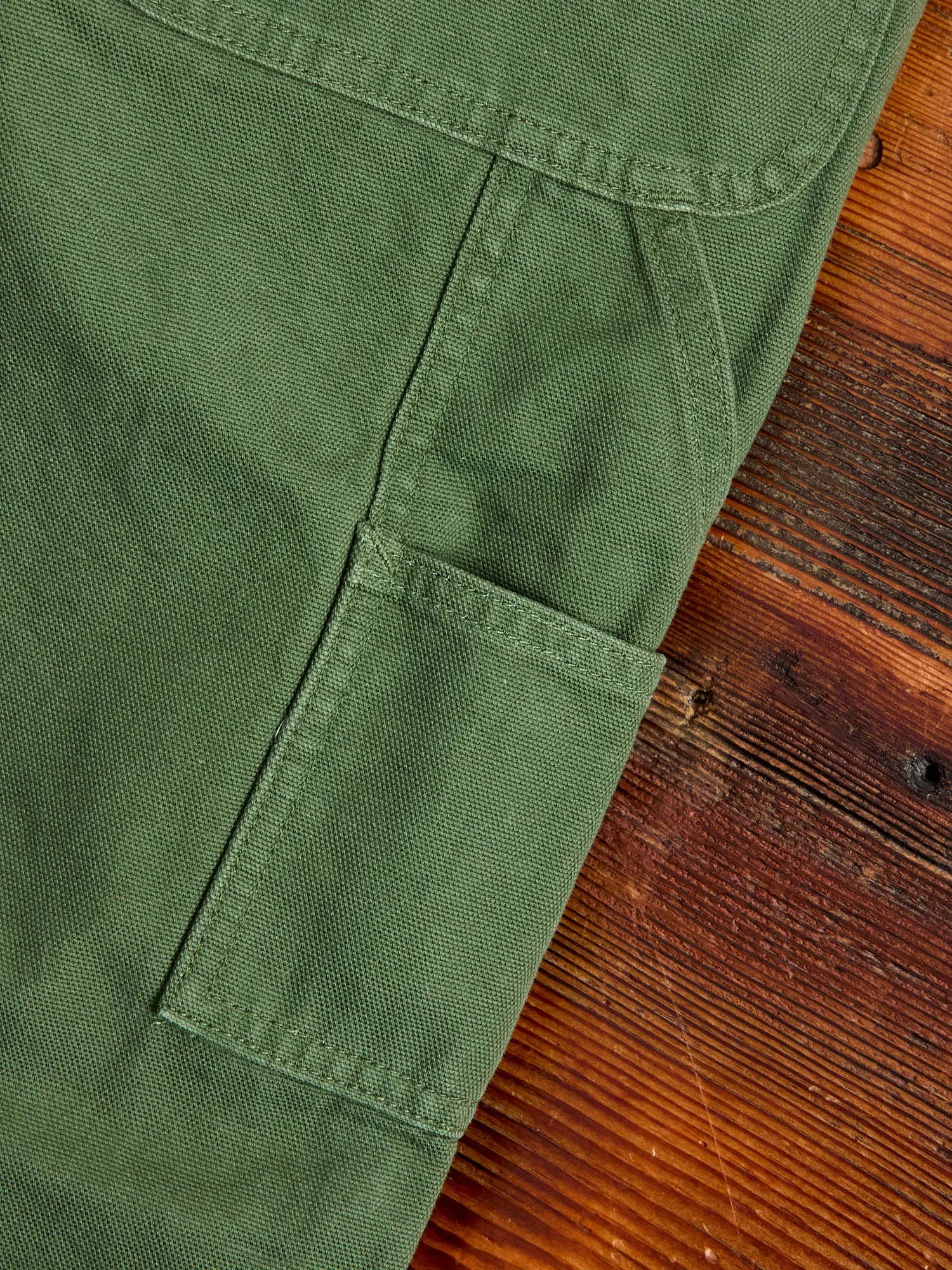 11.5oz Cotton Canvas Painter Pant in Moss Green