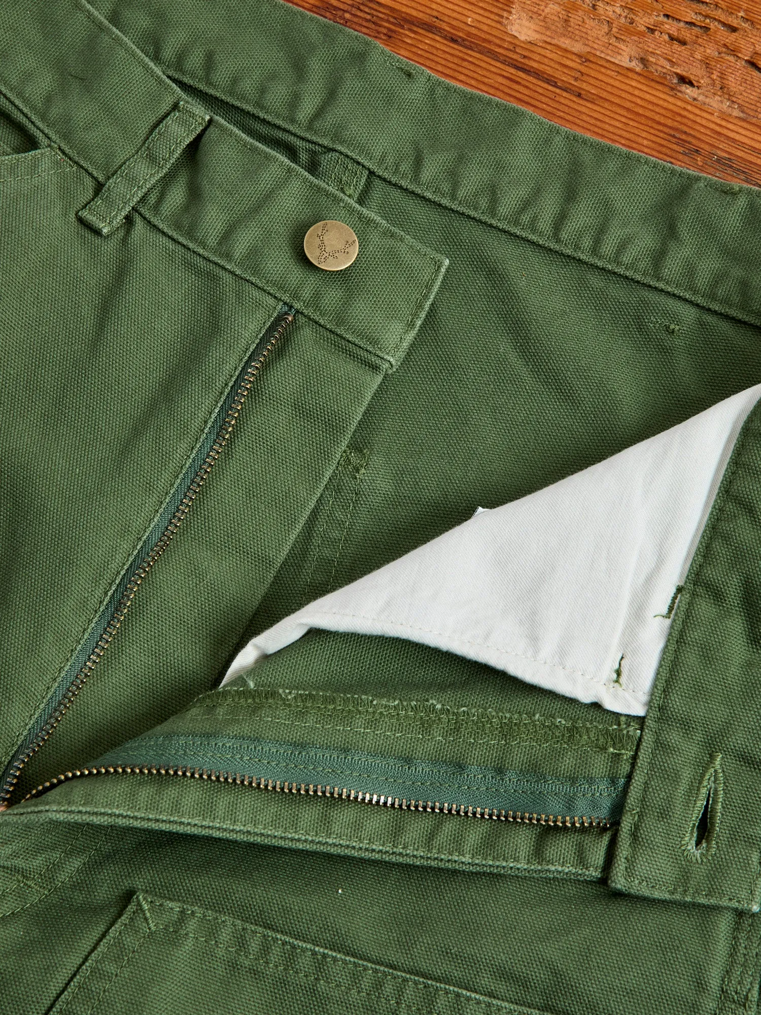 11.5oz Cotton Canvas Painter Pant in Moss Green