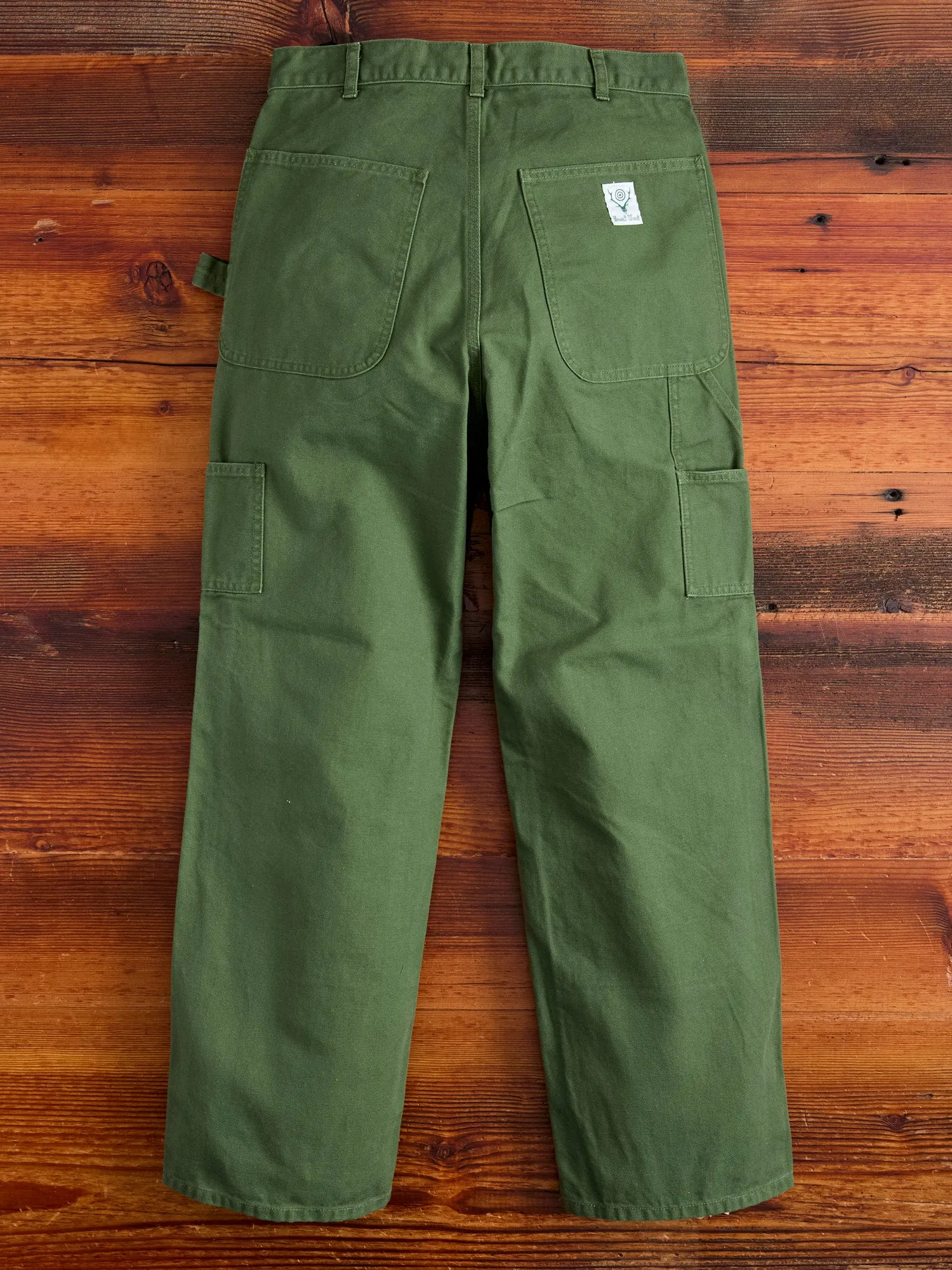 11.5oz Cotton Canvas Painter Pant in Moss Green