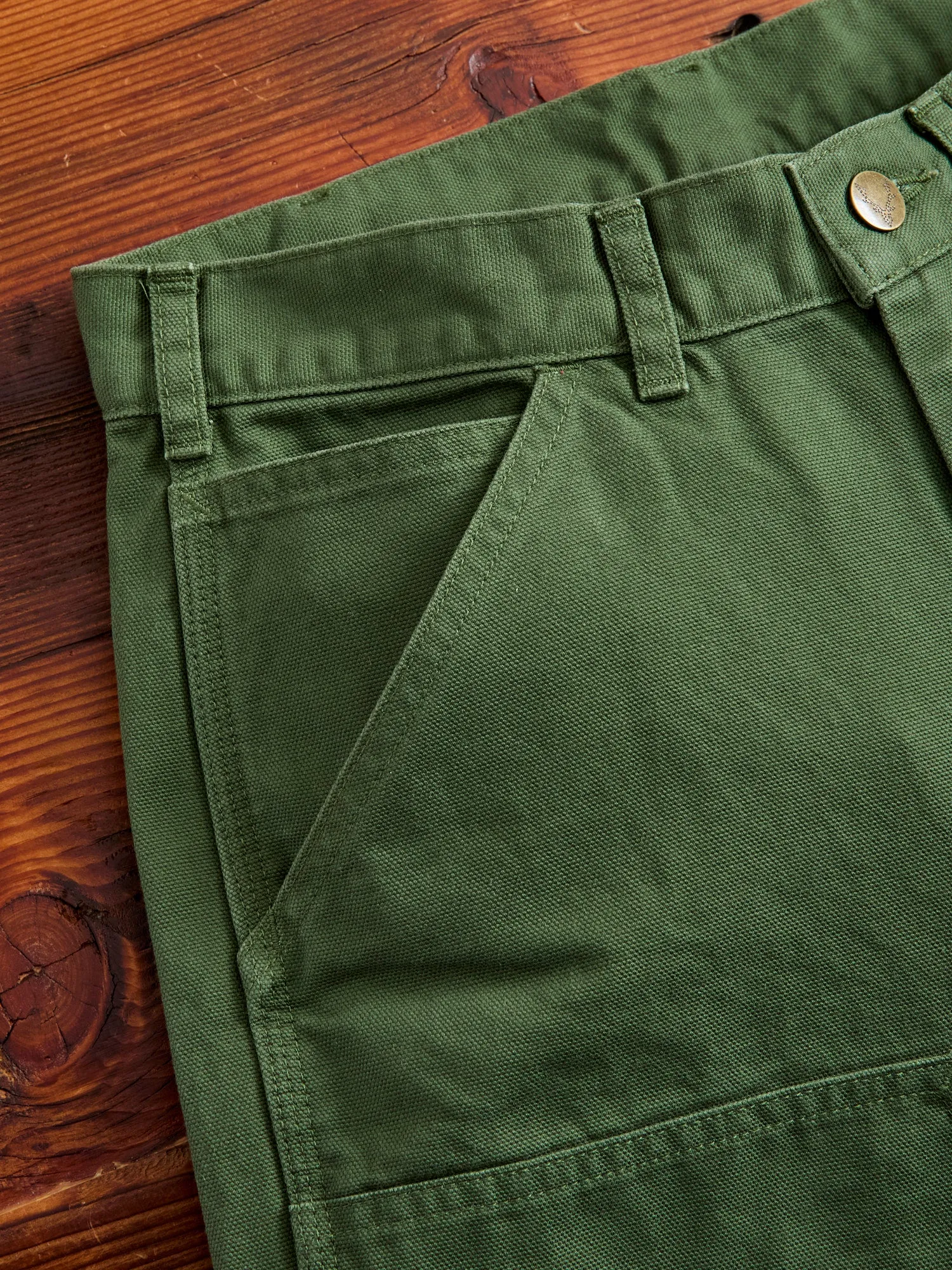 11.5oz Cotton Canvas Painter Pant in Moss Green