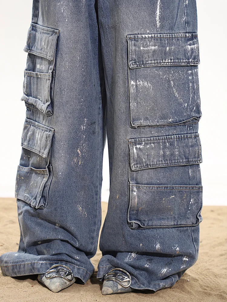 【24s March.】Coated Large Pocket Jeans