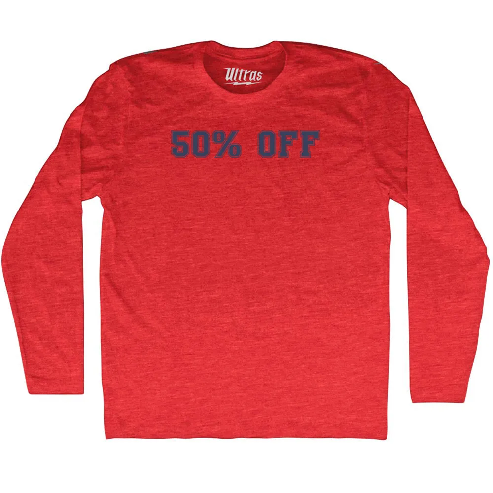 50% OFF Adult Tri-Blend Long Sleeve T-shirt