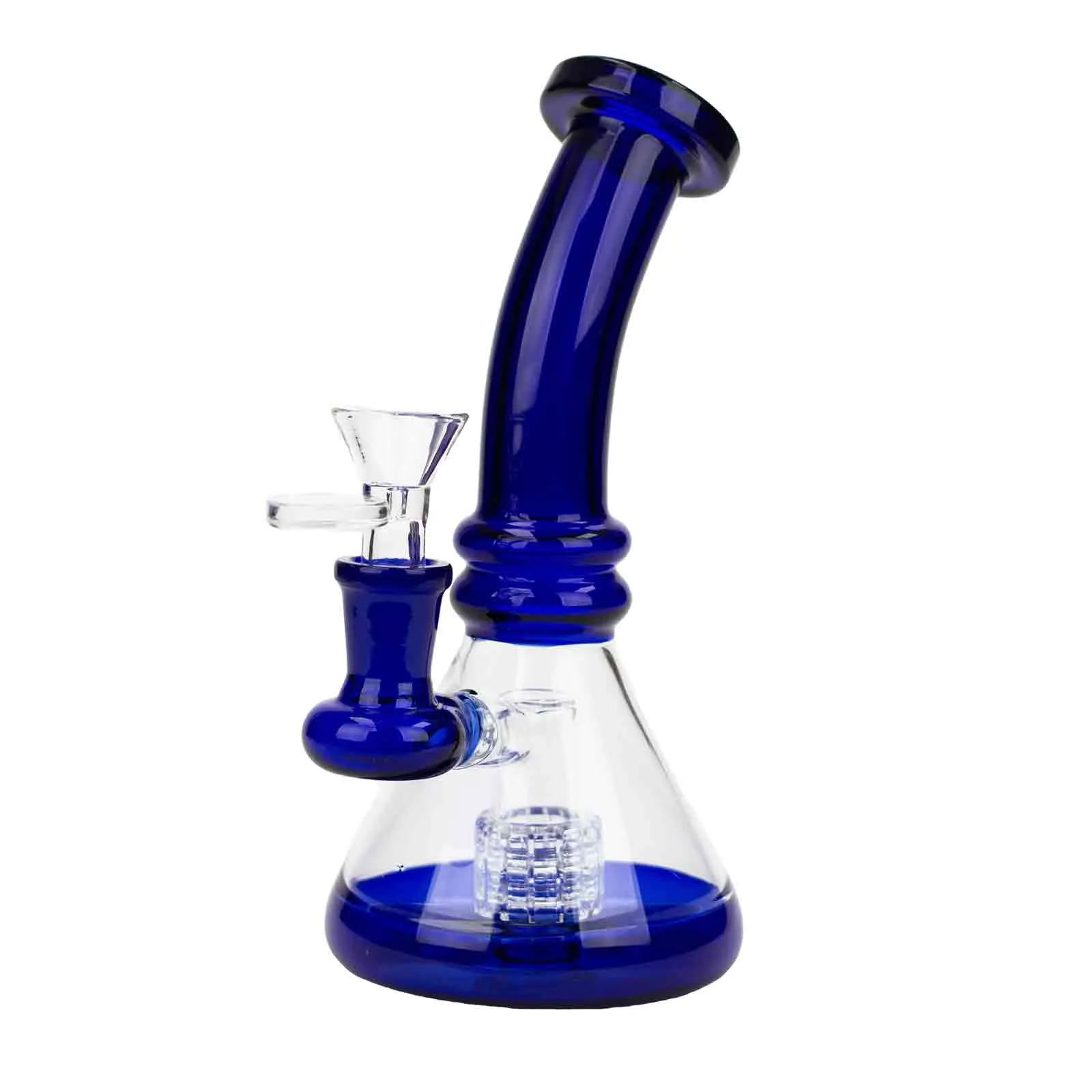 7" Color Glass Bent Neck Bong