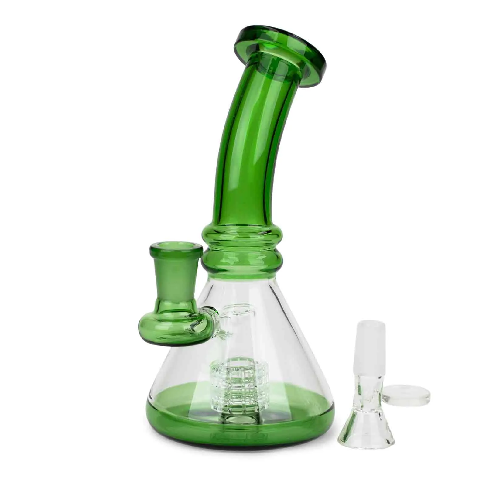 7" Color Glass Bent Neck Bong