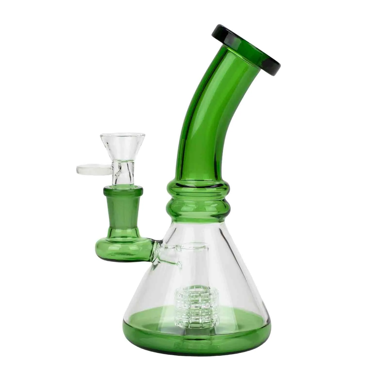 7" Color Glass Bent Neck Bong