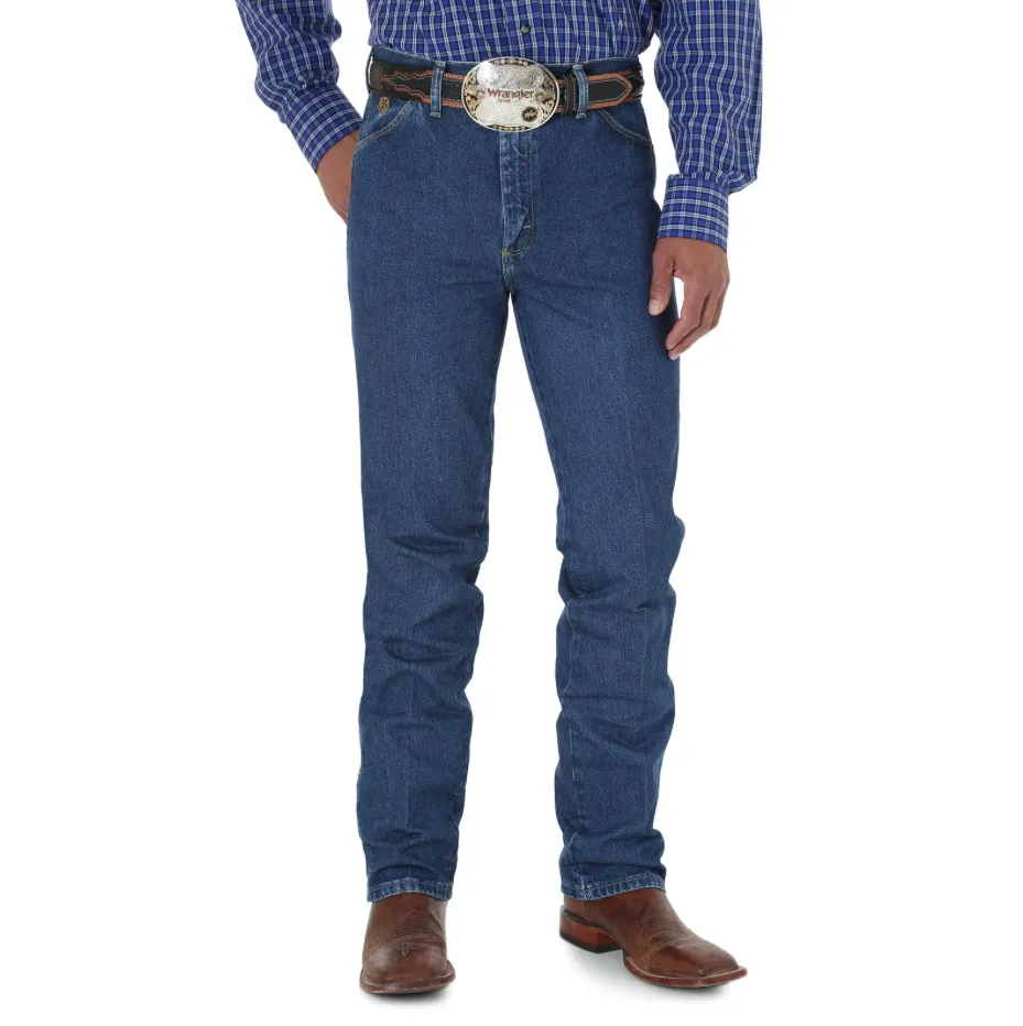 936GSHD - Wrangler Men's George Strait CowboyCut® Slim Fit Jean - Heavyweight Stone Denim