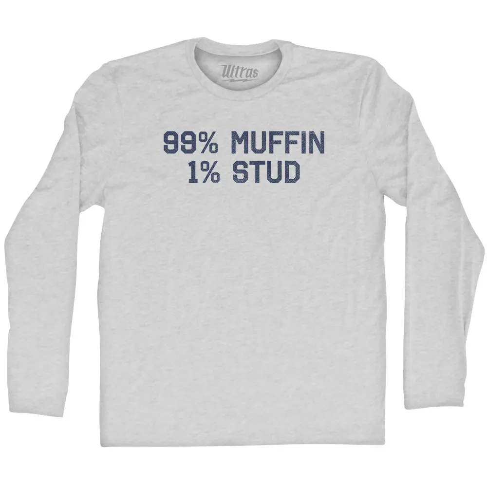 99% Muffin 1% Stud Adult Cotton Long Sleeve T-shirt