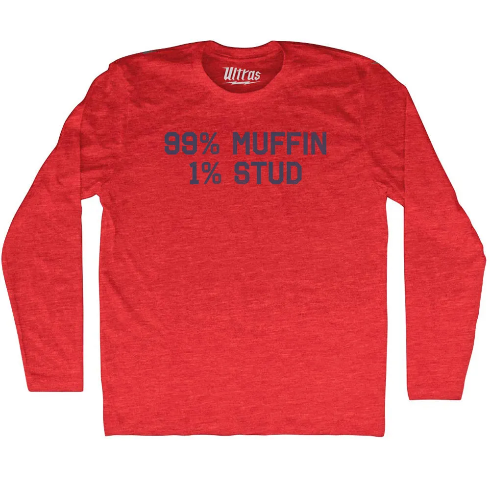 99% Muffin 1% Stud Adult Tri-Blend Long Sleeve T-shirt