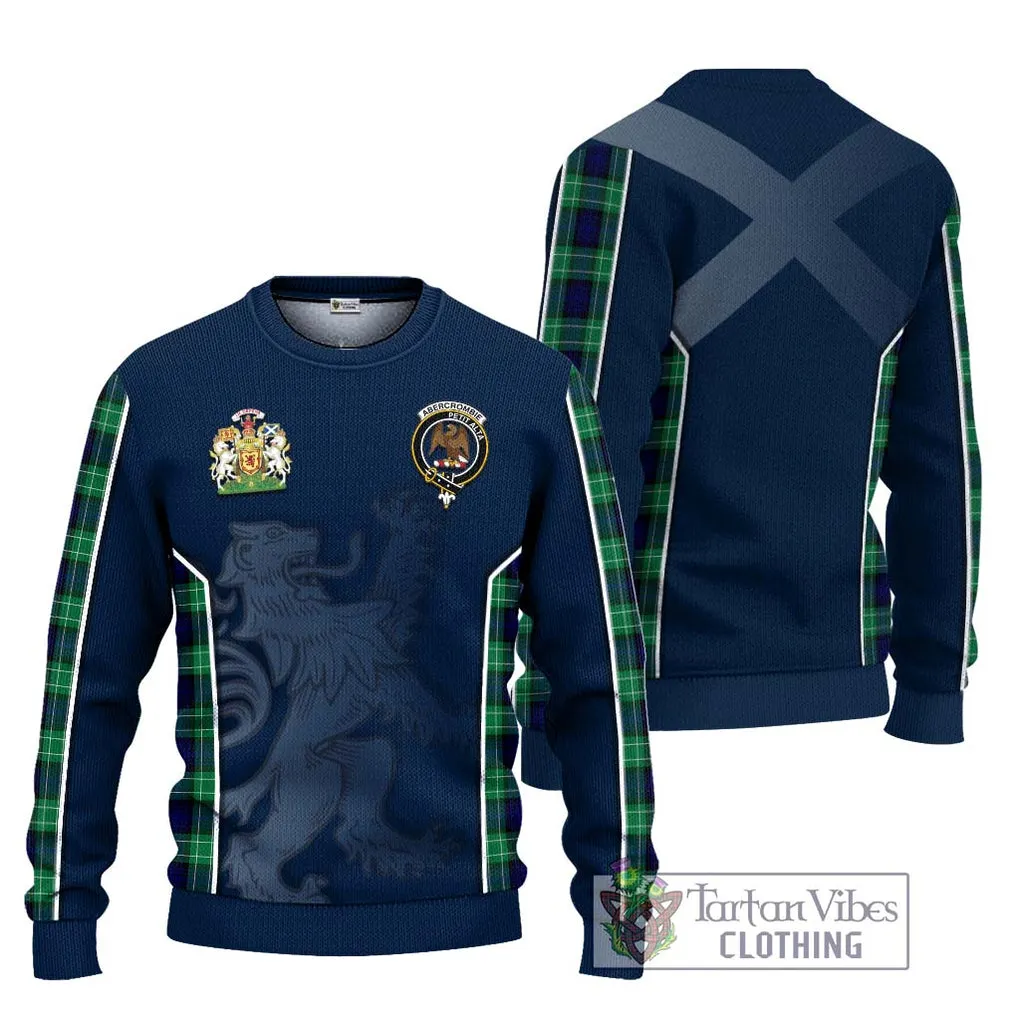 Abercrombie Tartan Ugly Sweater with Family Crest and Lion Rampant Vibes Sport Style