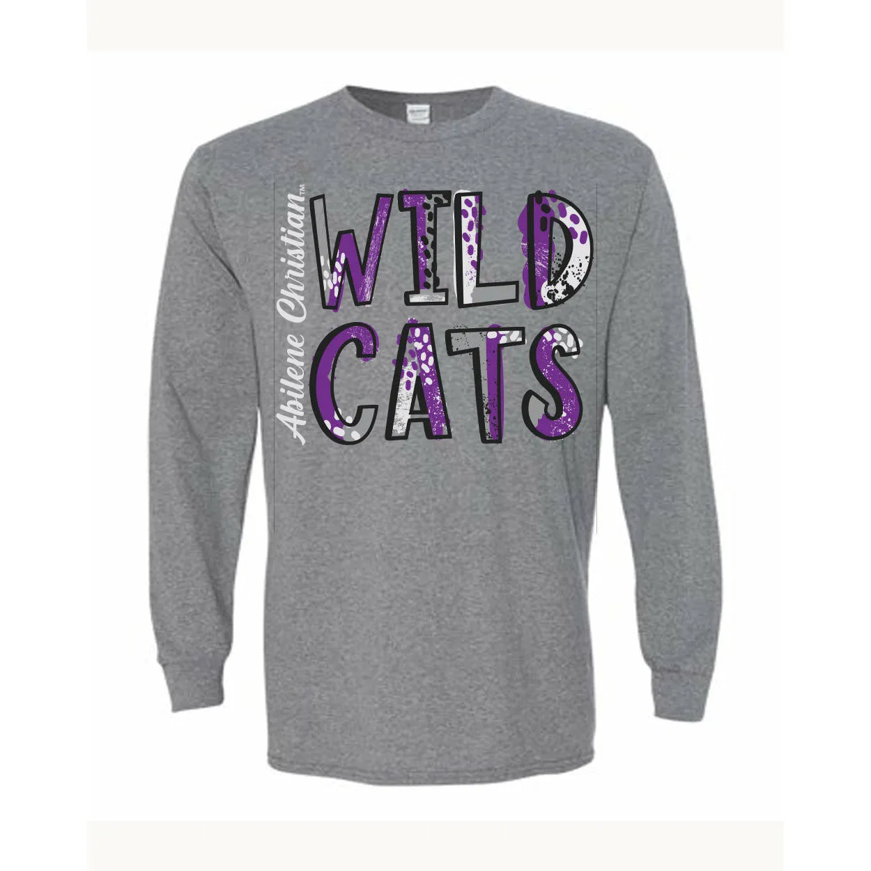 Abilene Christian University Wildcats - Splatter Long Sleeve T-Shirt