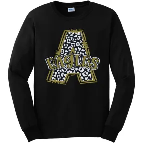 Abilene High Eagles - Animal Print Letter Long Sleeve T-Shirt