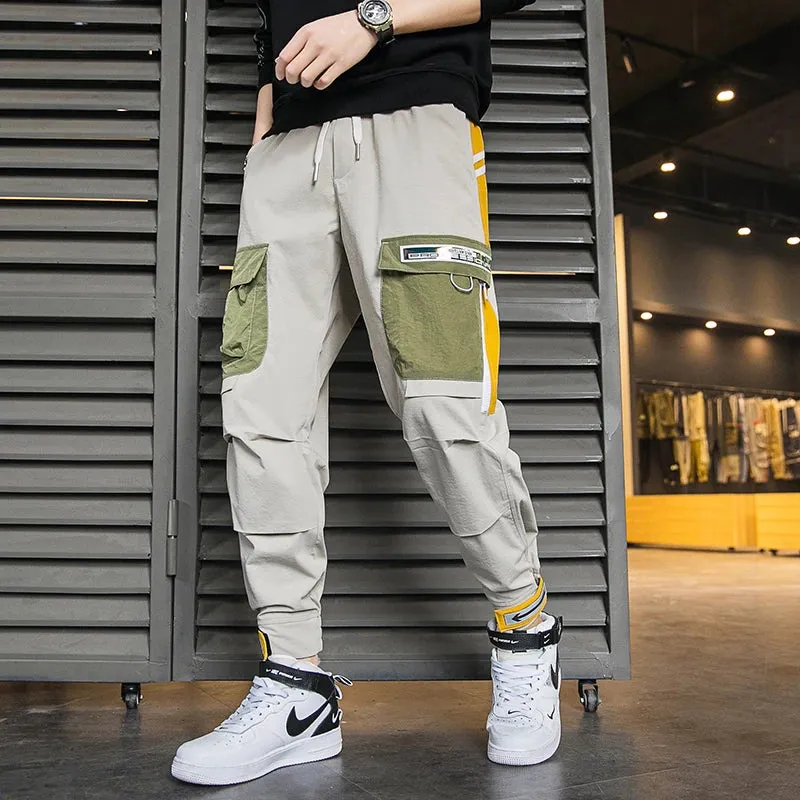 Aidase New Fashion Streetwear Men's Multi Pockets Cargo Harem Pants Hip Hop Casual Male Joggers Trousers Harajuku Men Pants