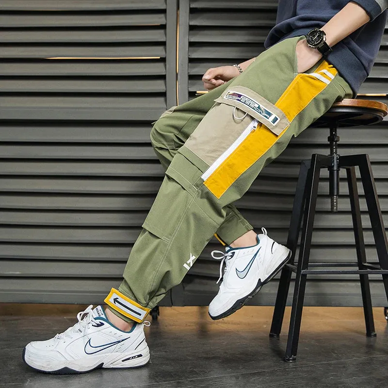 Aidase New Fashion Streetwear Men's Multi Pockets Cargo Harem Pants Hip Hop Casual Male Joggers Trousers Harajuku Men Pants