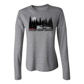 Airstream Explore. Dream. Discover. Women's Long Sleeve T-Shirt