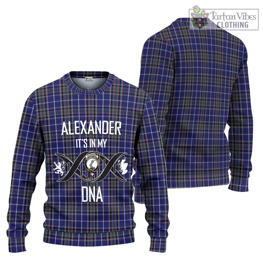 Alexander of Menstry Tartan Ugly Sweater with Family Crest DNA In Me Style