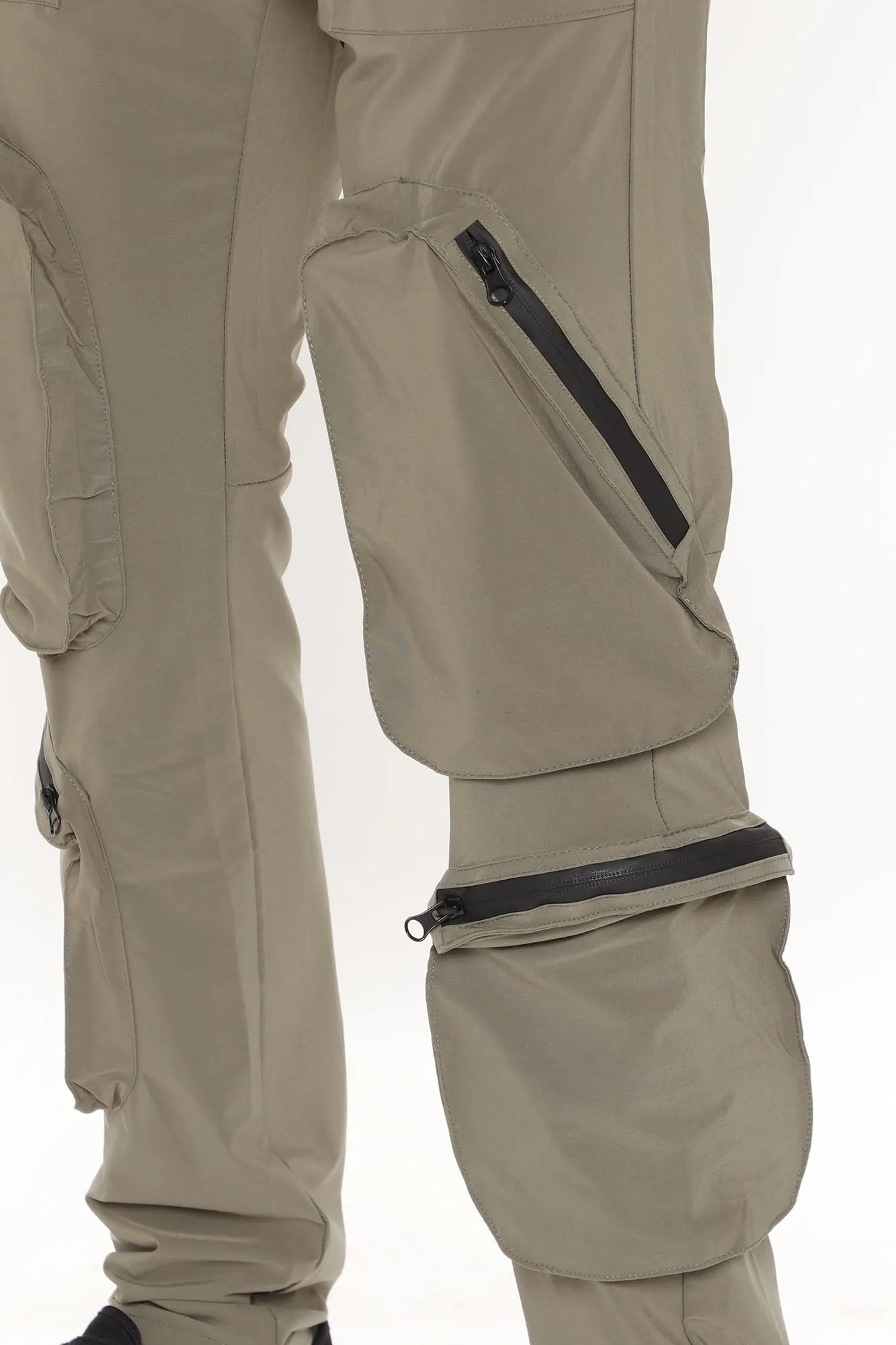 All Day Zipper Cargo Pants - Olive