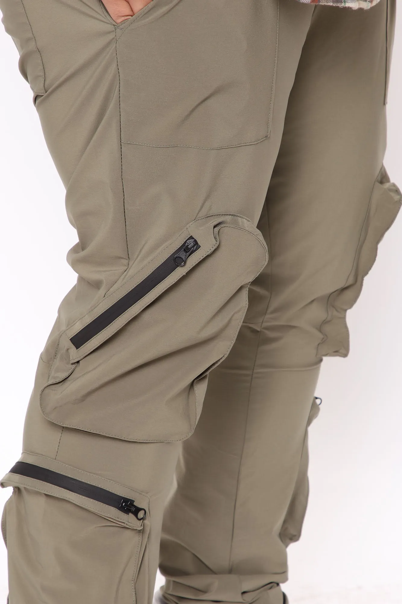 All Day Zipper Cargo Pants - Olive