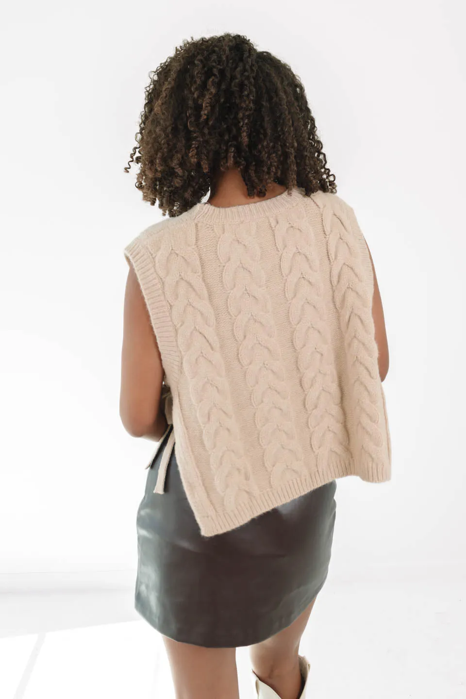 All My Life Sweater Vest - Light Taupe