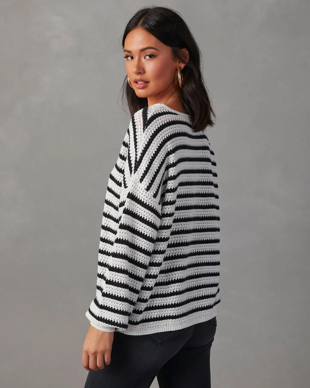 All The Time Striped Pullover Sweater