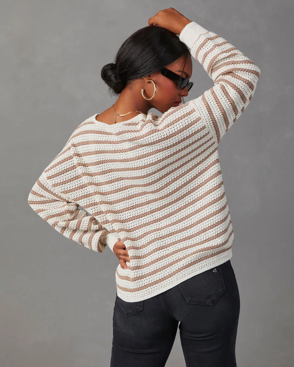 All The Time Striped Pullover Sweater