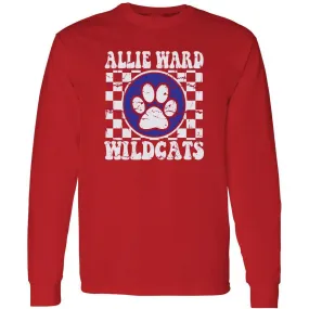 Allie Ward Wildcats - Checkered Long Sleeve T-Shirt