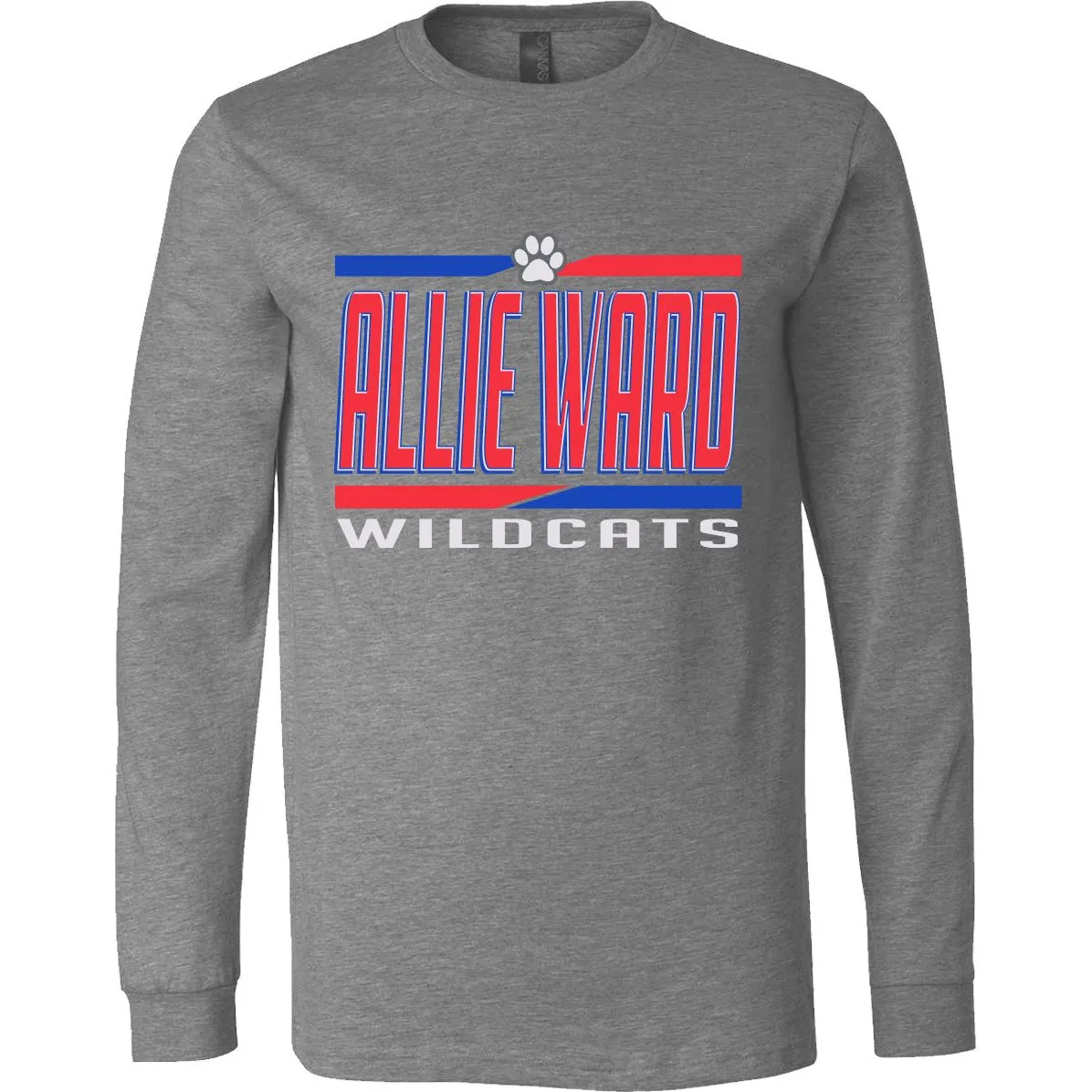 Allie Ward Wildcats - Split Stripe Long Sleeve T-Shirt