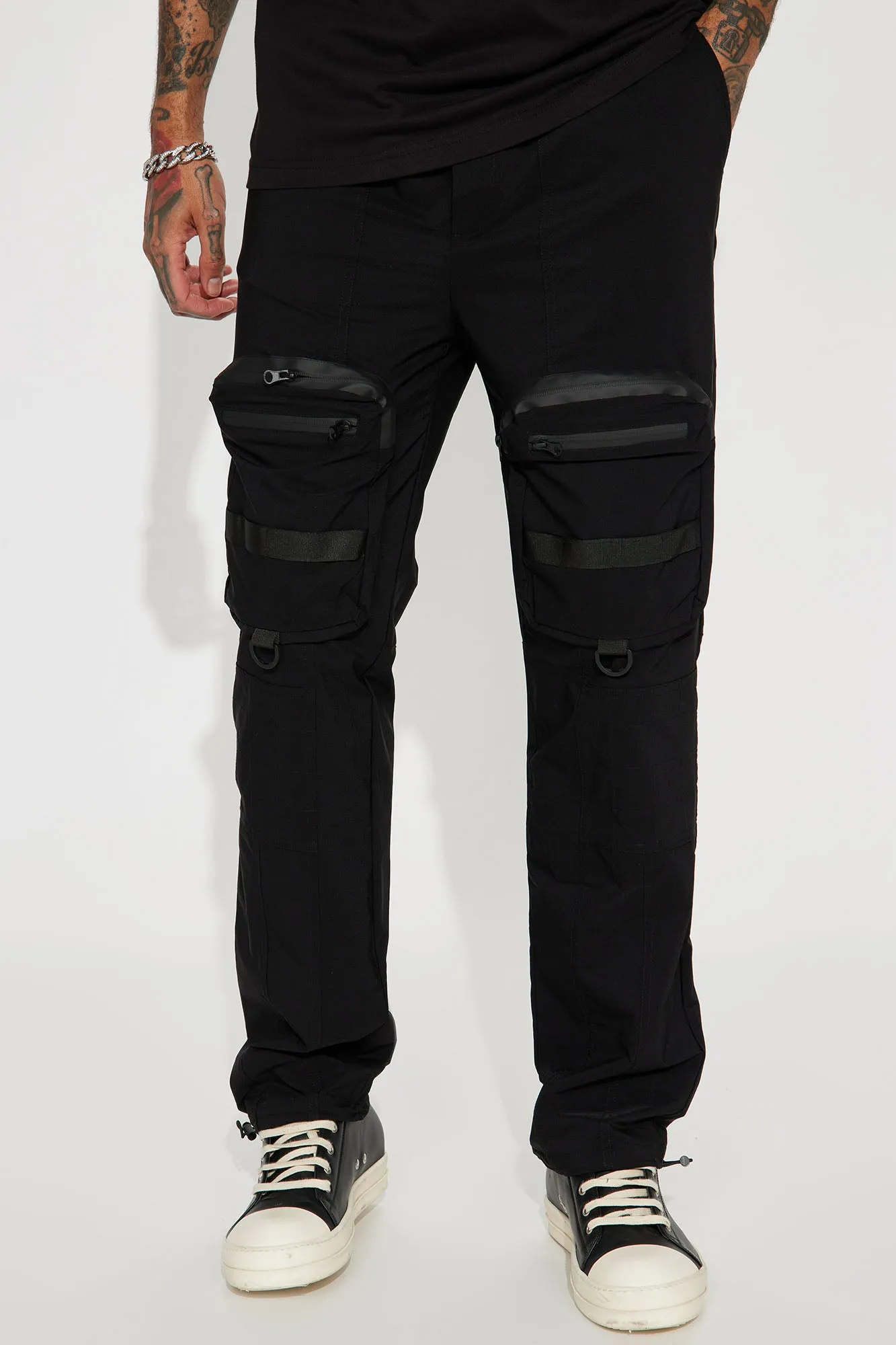 Another Day Nylon Cargo Pants - Black