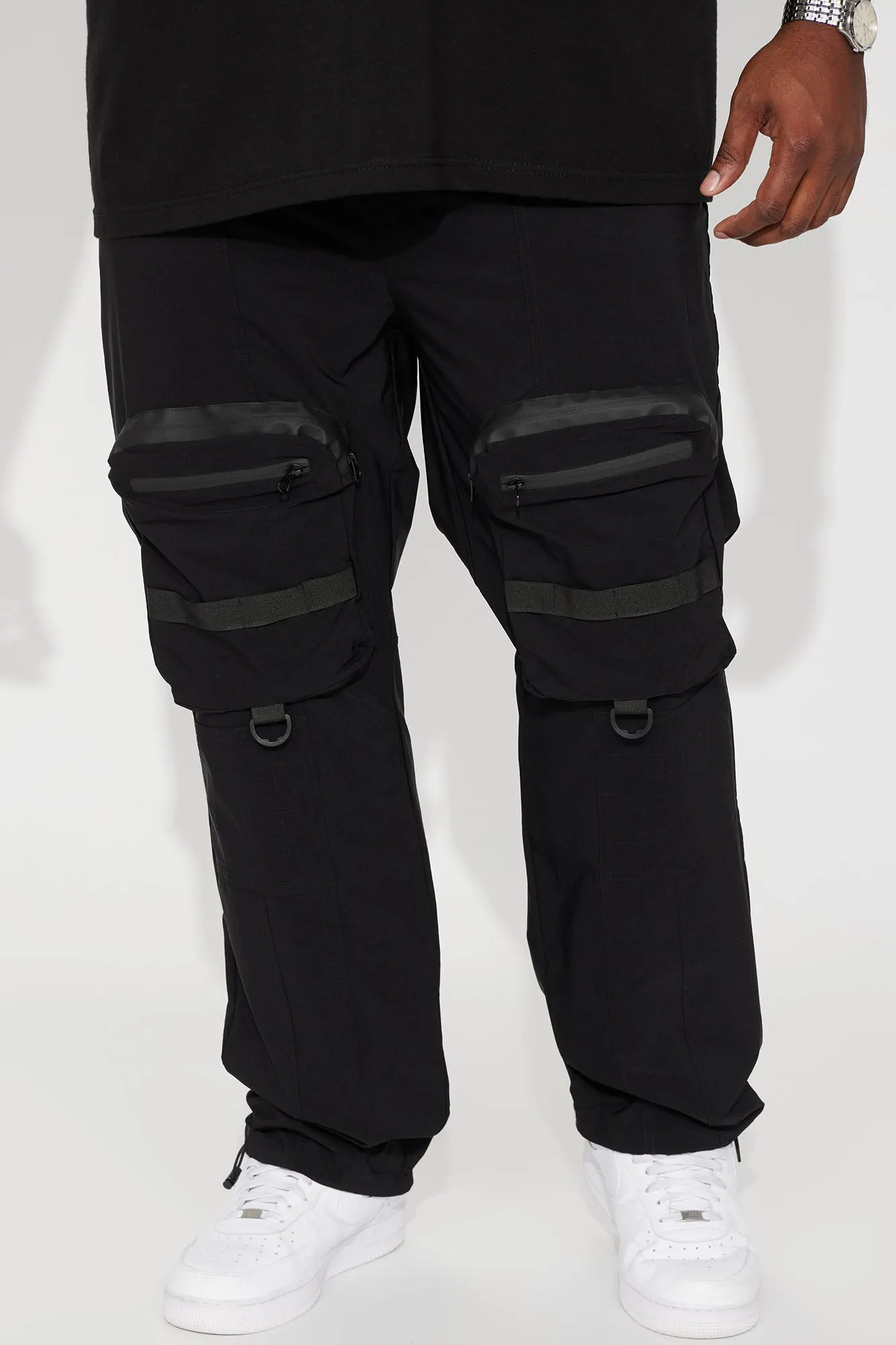 Another Day Nylon Cargo Pants - Black