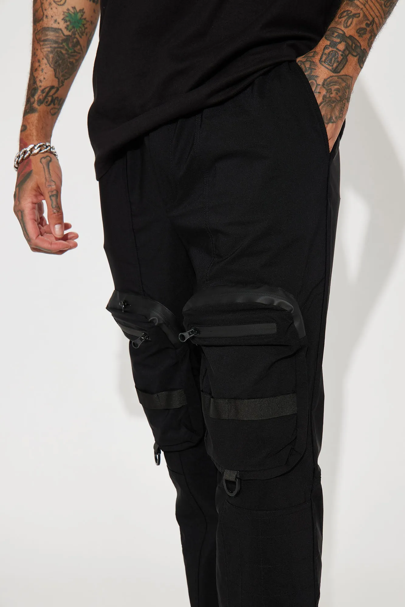 Another Day Nylon Cargo Pants - Black