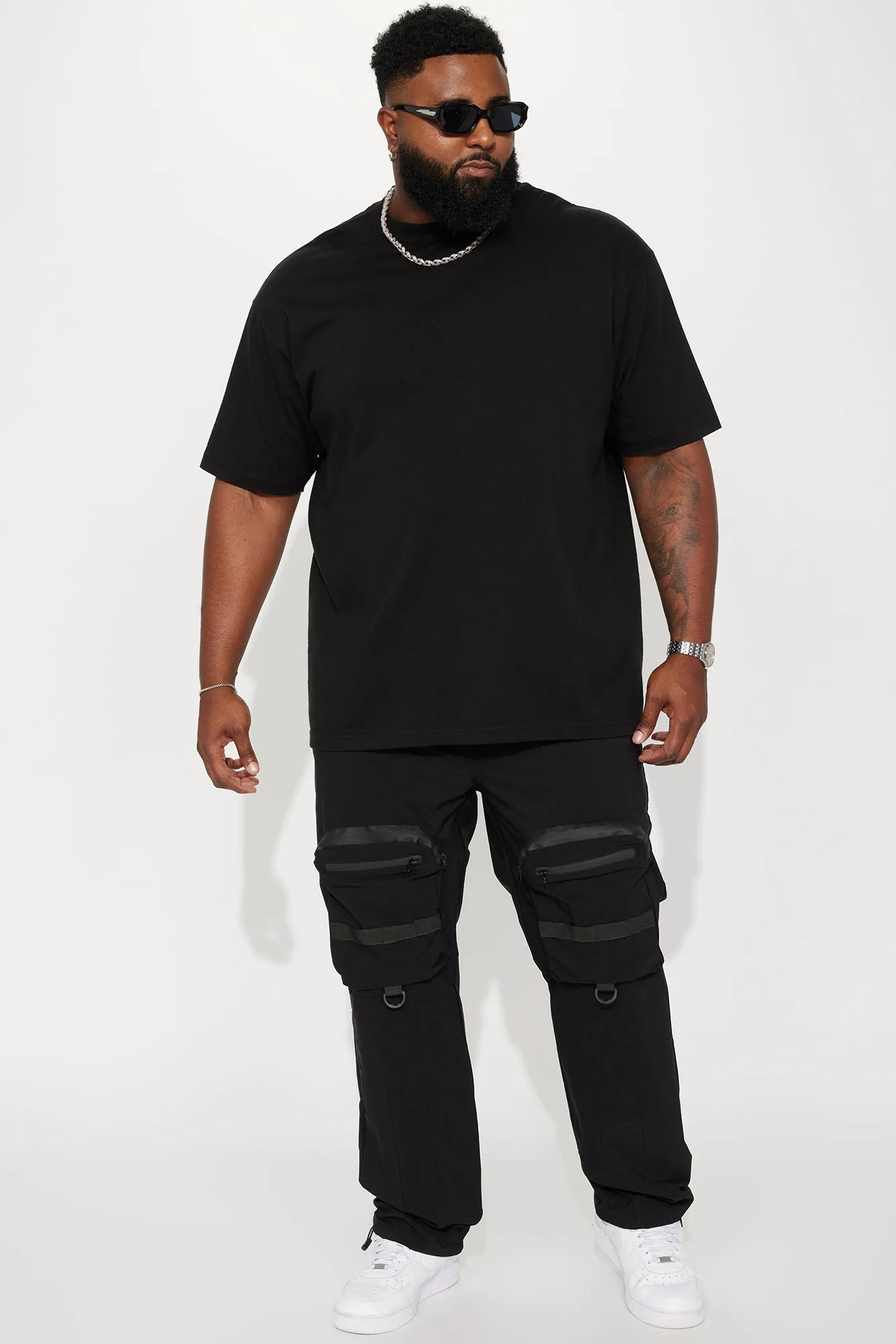 Another Day Nylon Cargo Pants - Black