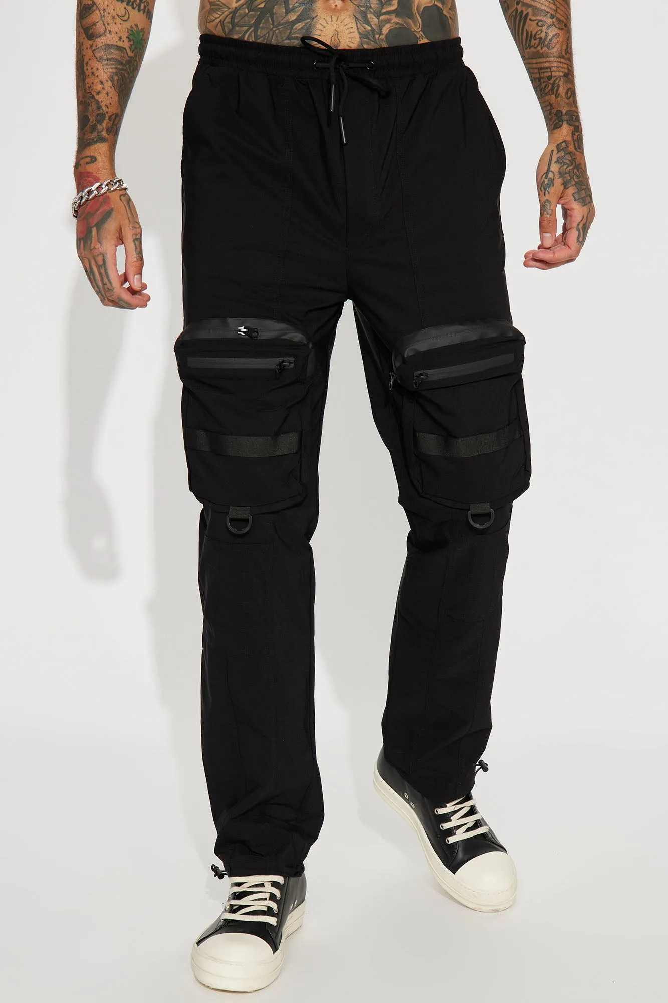 Another Day Nylon Cargo Pants - Black