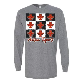 Anson Tigers - 9 Boxes Long Sleeve T-Shirt