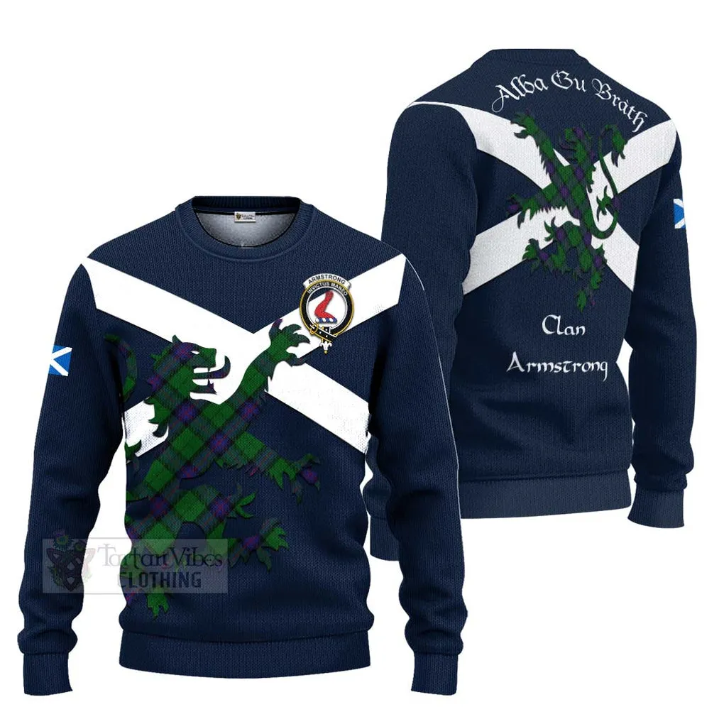 Armstrong Tartan Lion Rampant Ugly Sweater Proudly Display Your Heritage with Alba Gu Brath and Clan Name