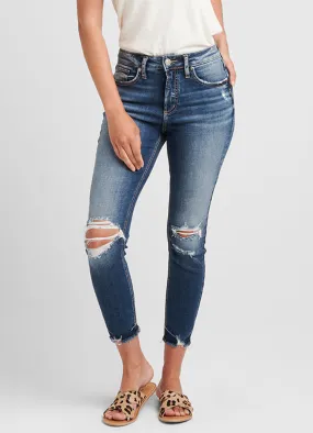 Avery Skinny Crop in Indigo by Silver