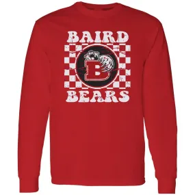 Baird Bears - Checkered Long Sleeve T-Shirt