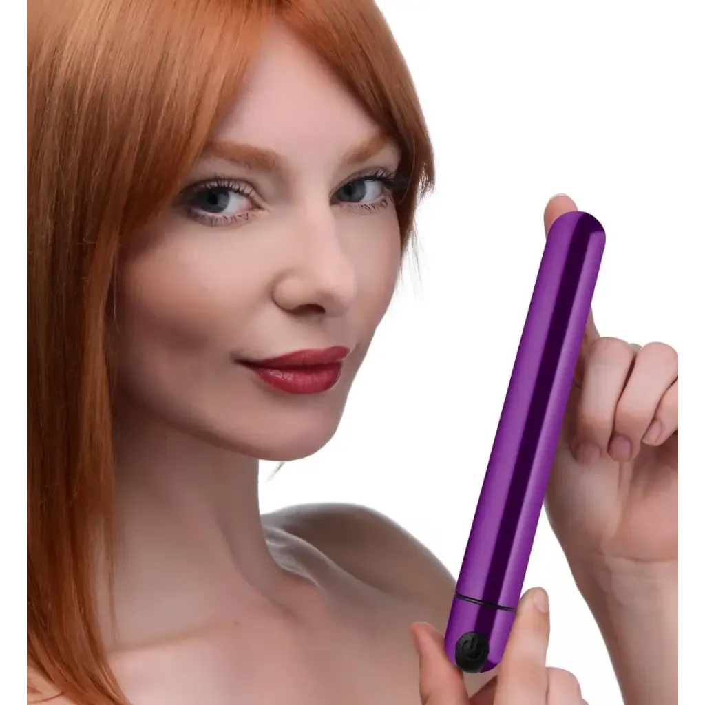 BANG! 10x Slim Metallic Bullet Shaped Vibrator