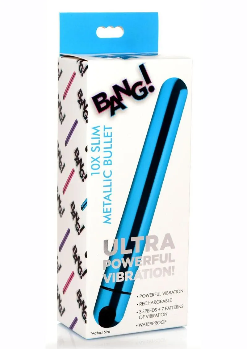 Bang! 10x Slim Metallic Rechargeable Bullet