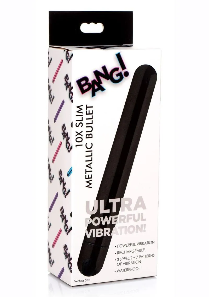 Bang! 10x Slim Metallic Rechargeable Bullet