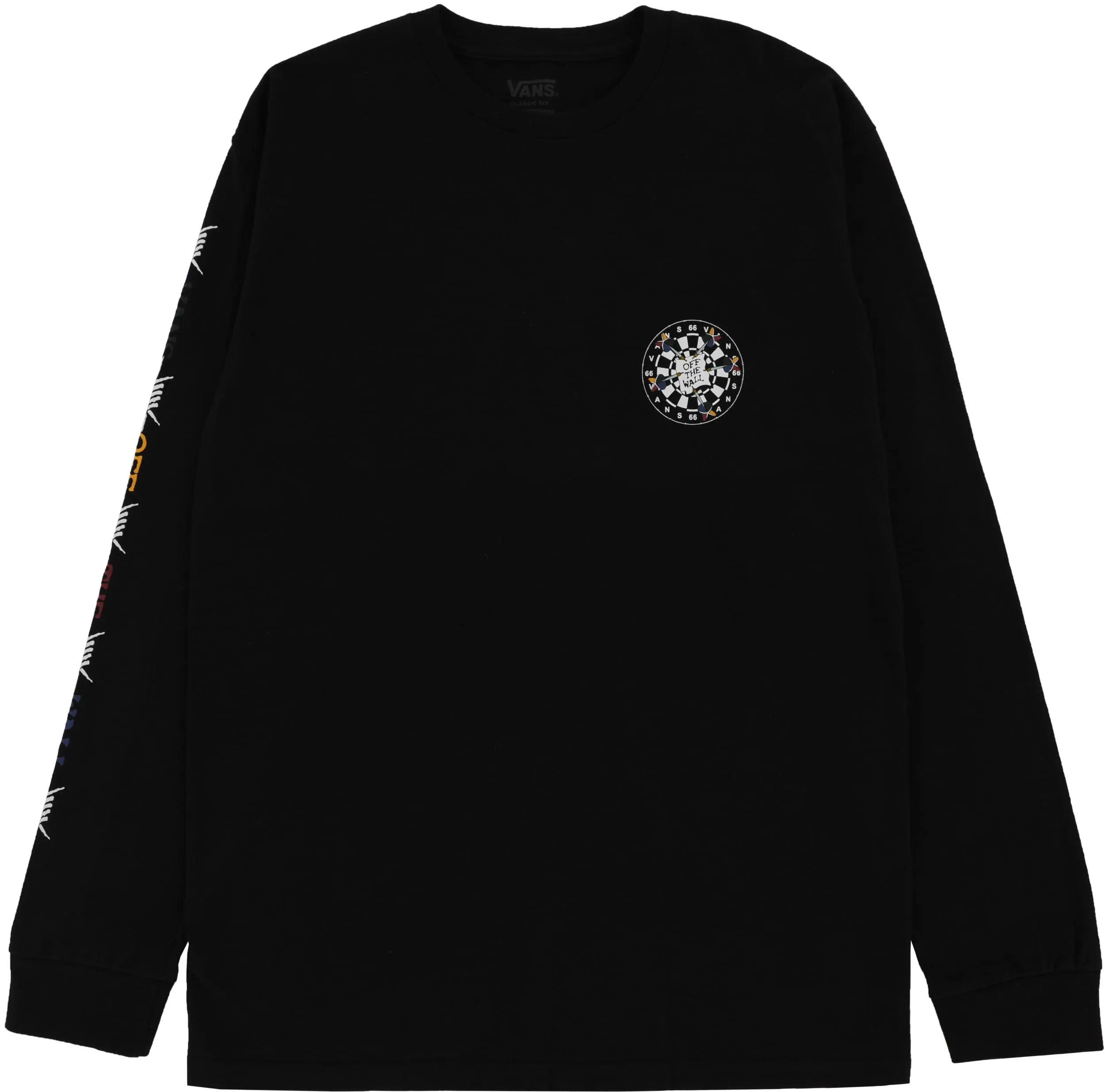 Barbed Dartboard L/S Tee Black