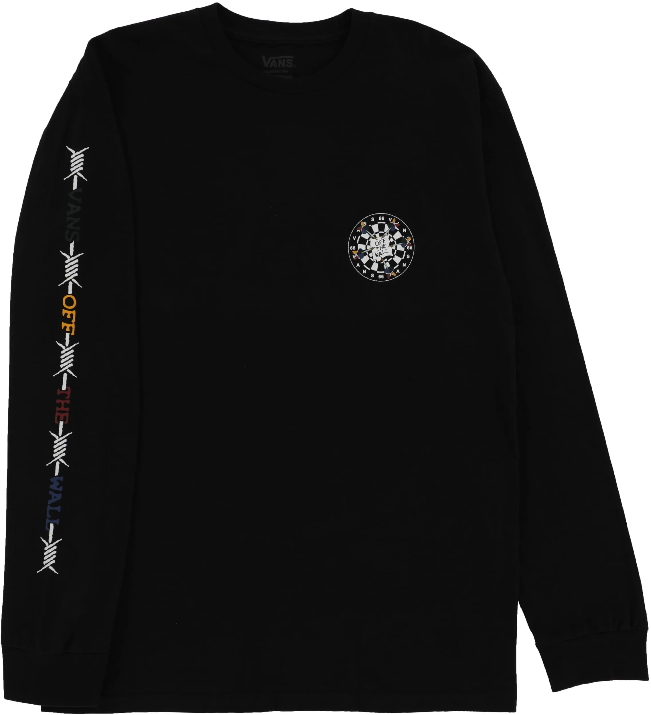 Barbed Dartboard L/S Tee Black