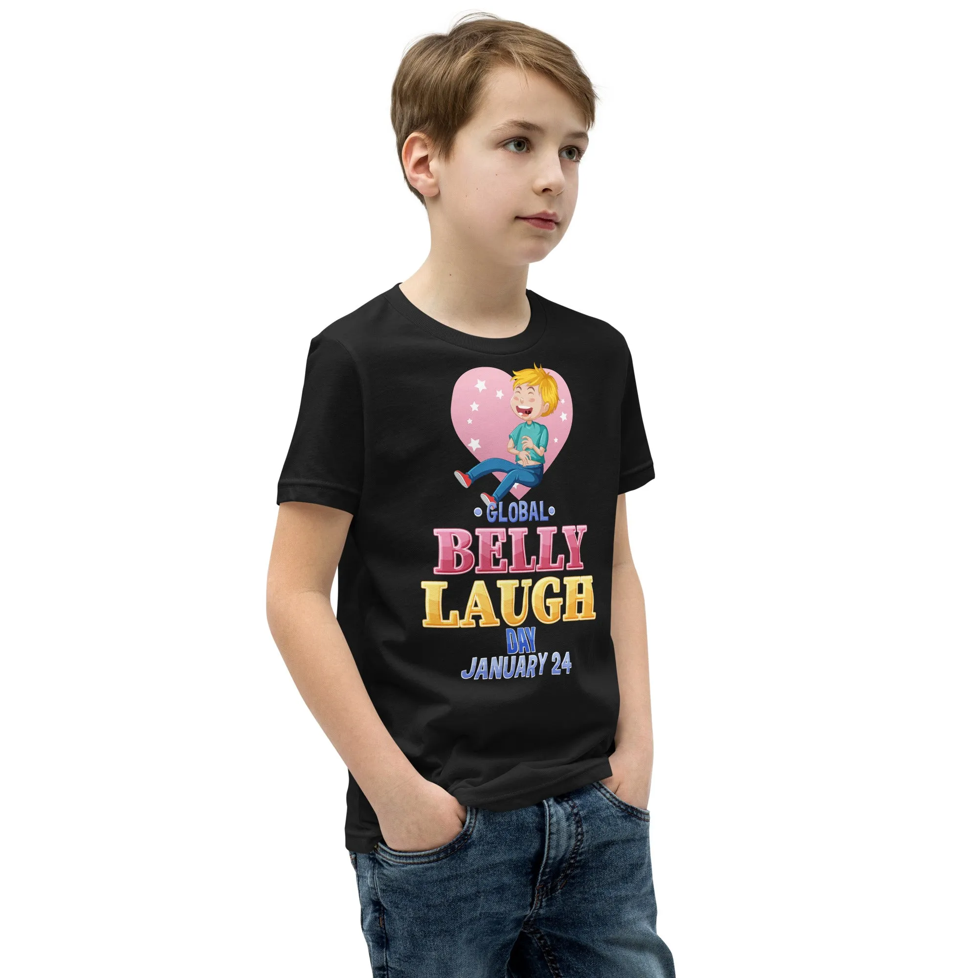 Belly Laugh Youth Short Sleeve Black T-Shirt