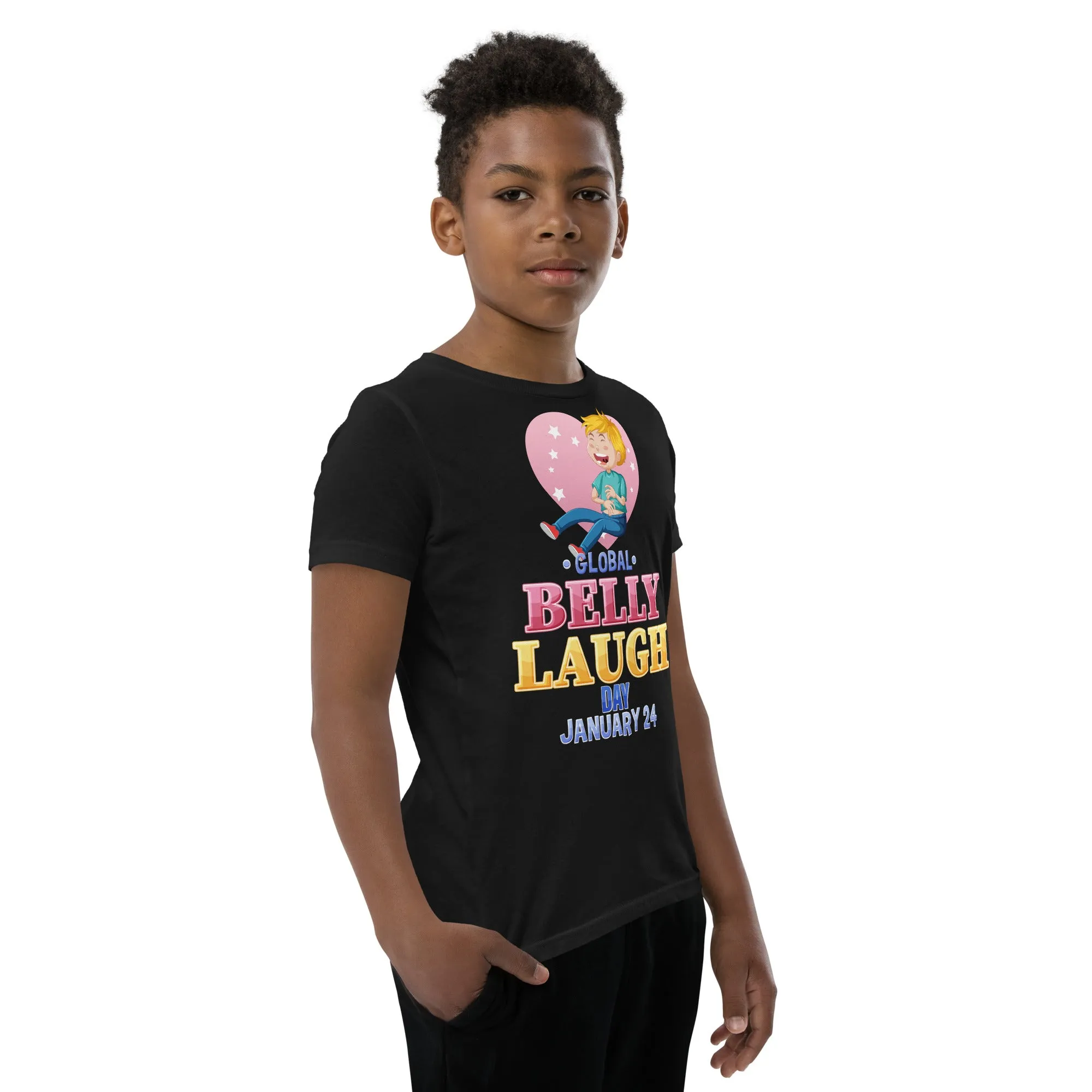 Belly Laugh Youth Short Sleeve Black T-Shirt