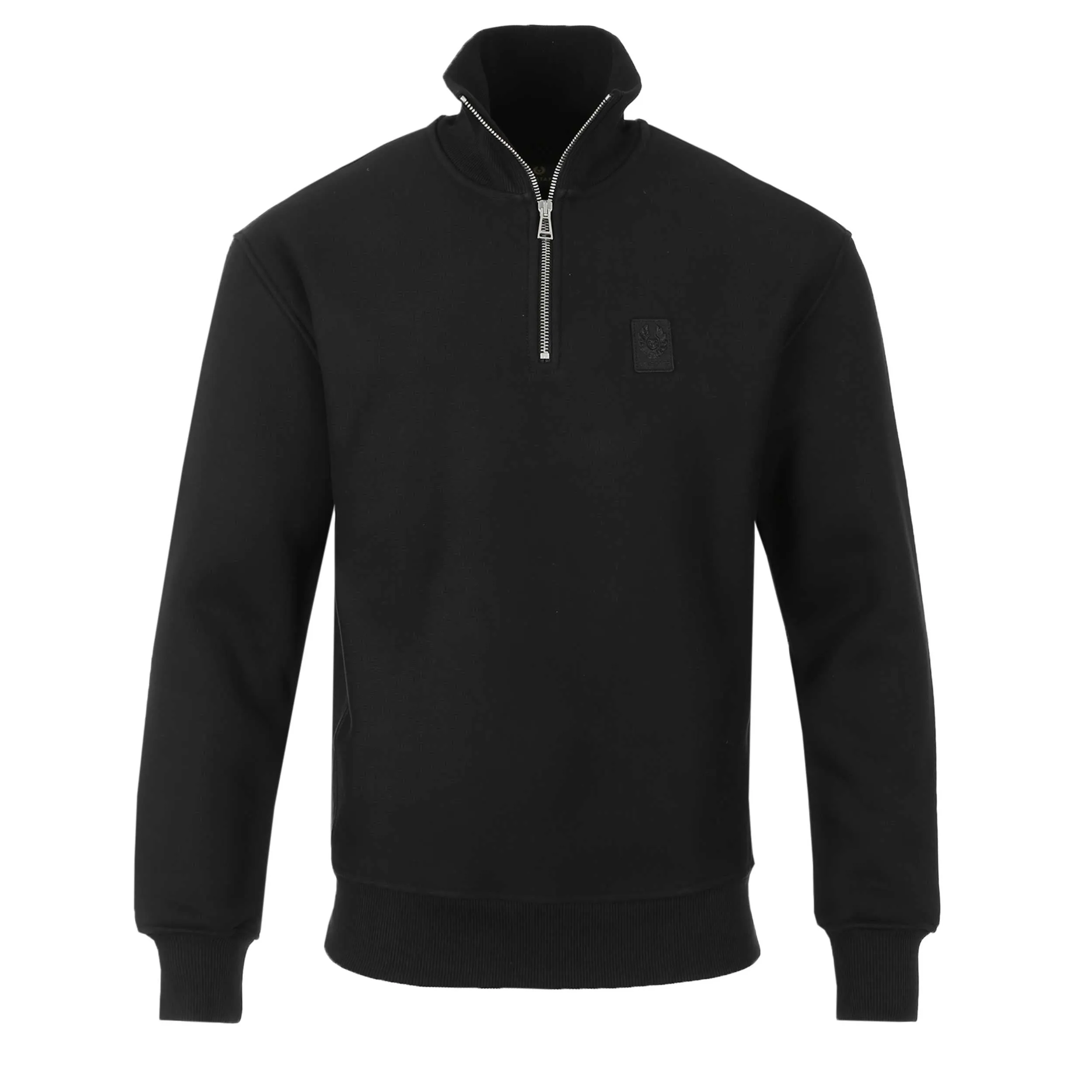 Belstaff Hockley Quarter Zip Sweat Top in Black