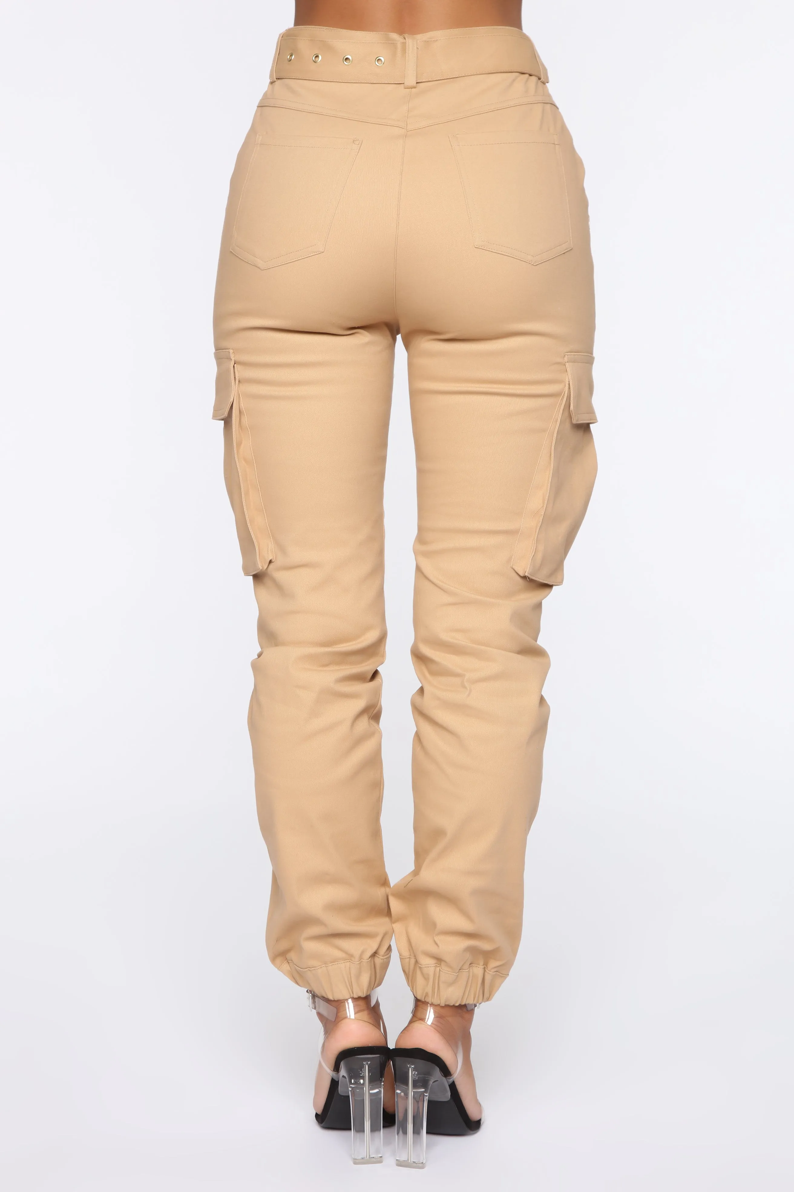 Belt It Out Cargo Joggers - Khaki