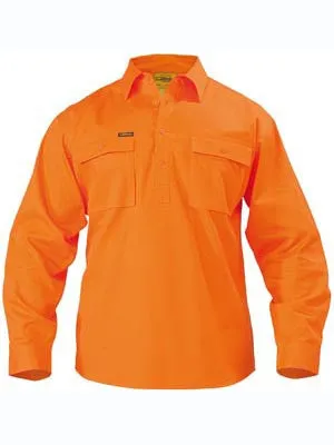 Bisley Closed Front Cotton Long Sleeve Drill Shirt BSC6433