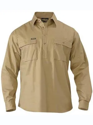 Bisley Closed Front Cotton Long Sleeve Drill Shirt BSC6433