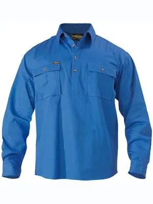 Bisley Closed Front Cotton Long Sleeve Drill Shirt BSC6433