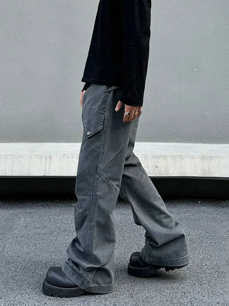 Black and Gray Cargo Pants