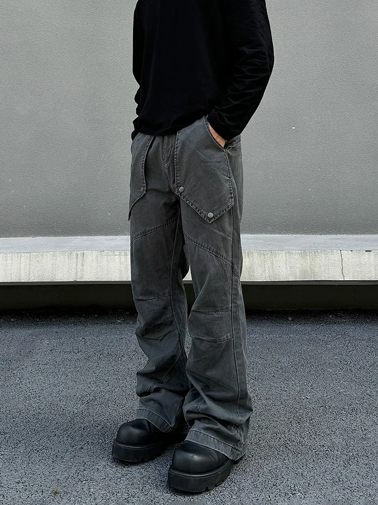 Black and Gray Cargo Pants